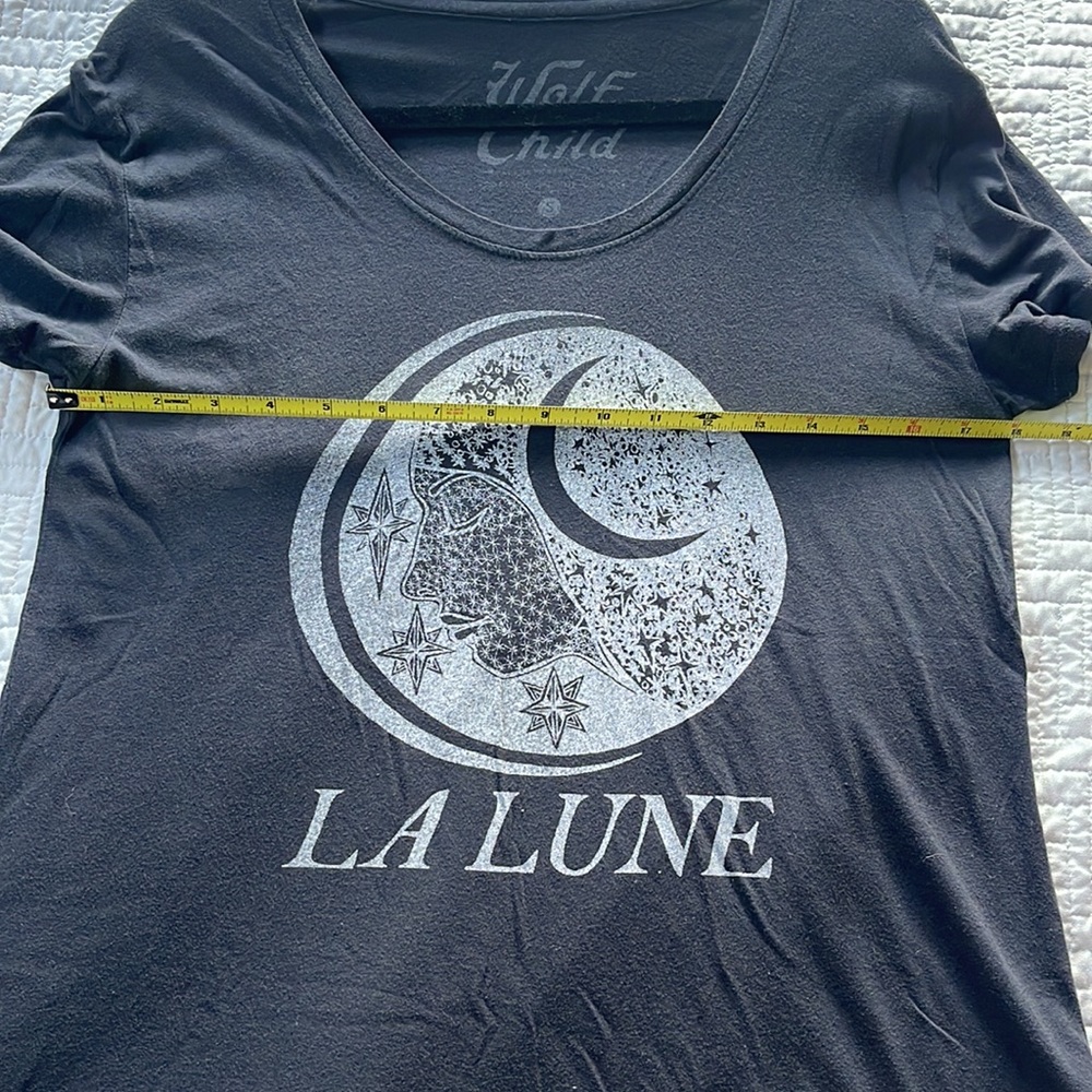 Wolf Child “La Lune” black tee- size small - Picture 5 of 5